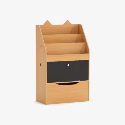 The Range Toddler Book Rack with Movable Storage Drawer - Natural