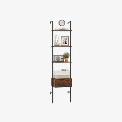 The Range Costway Ladder Bookcase with Drawer - Brown