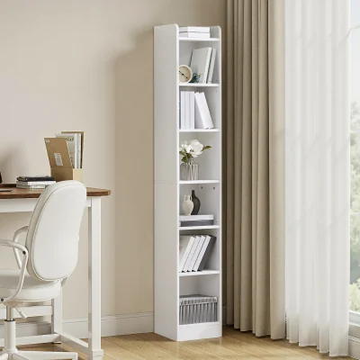The Range Yaheetech  7-layer Narrow Bookshelf - White