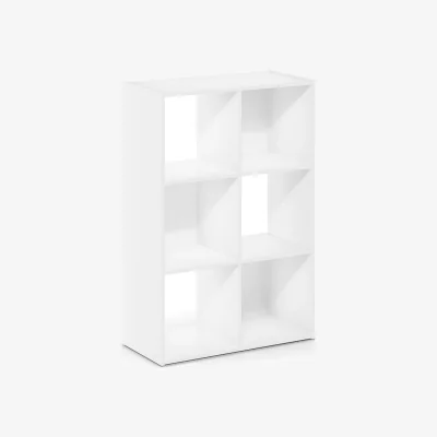 The Range WALPLUS Contemporary 6-Cube Storage Shelf 24in Wide - White