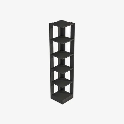 The Range Bookcase Shelving Unit 5 Tier Corner Bookshelf Beech - Dark Grey