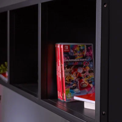 The Range Mesh-Tek 4 Cube Wall Shelving Unit - Black