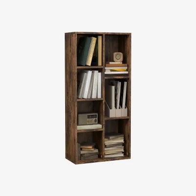 The Range 7 Cube Freestanding Storage Unit Bookcase Rustic - Rustic Brown