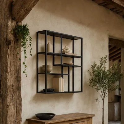 The Range El Paso Black Metal Wall Shelf - 3 Shelves