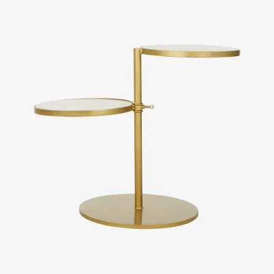 The Range Rabia 2 Shelves Side Table - White