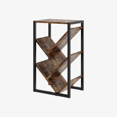 The Range Tree-Shaped Multi-Tier Storage Rack with Shelves - Dark Wood / 38cm