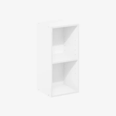 The Range WALPLUS 2-Tier Narrow Adjustable Bookcase 10in Wide - White