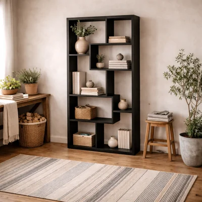 The Range Paxton Matt Multi Level Shelving Unit 8 Shelves - Black