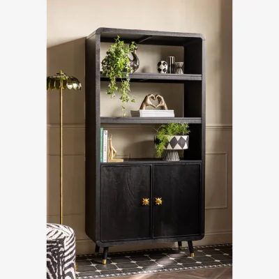 Rockett St George Black & Gold Ringo Shelving Unit