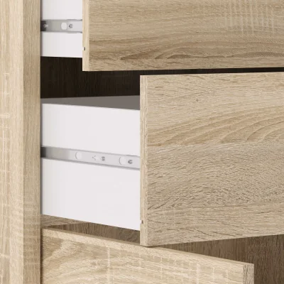 The Range Wyld Haus Dris Natural Oak-Effect Bookcase, 1 Shelf and 4 Drawers, Matt Finish - Natural