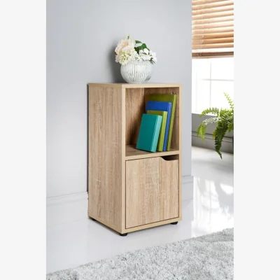 The Range 2 Cubes Wooden Small Bookcase - Oak