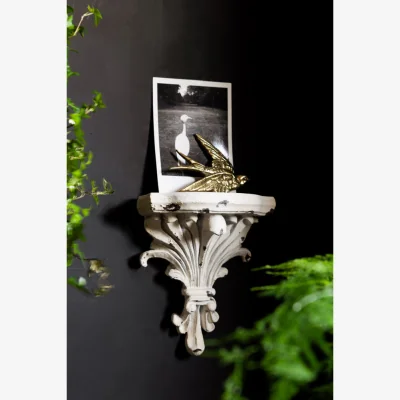 Rockett St George Distressed Acanthus Small Wall Shelf