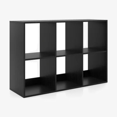 The Range 6-Cube Open Bookshelf - Black