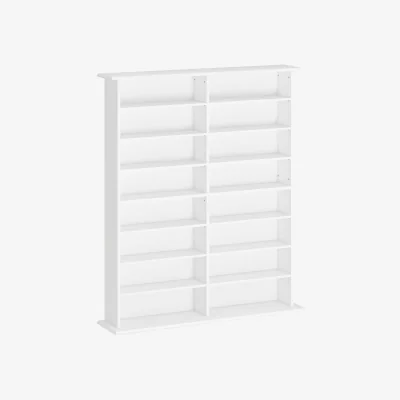 The Range Nedoro Fasa 16-Compartment Media Shelf, White