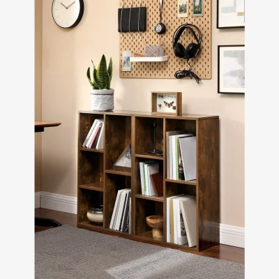 The Range VASAGLE Bookcase, Bookshelf, Standing  Storage Shelf with 5 Compartments - Bronze