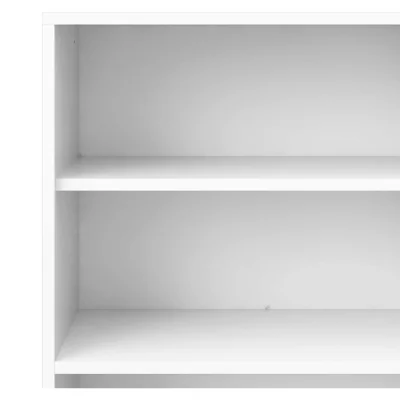 The Range Dris Tall White 5-Shelf Bookcase, Scandinavian Style - White