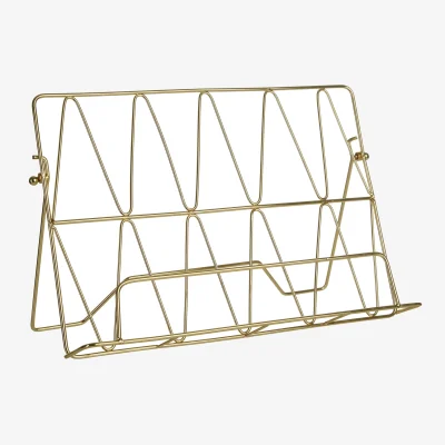The Range Vertex Gold Finish Cookbook Stand - Gold