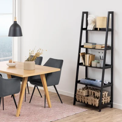 The Range Wally Bookcase 5 Shelves - Black