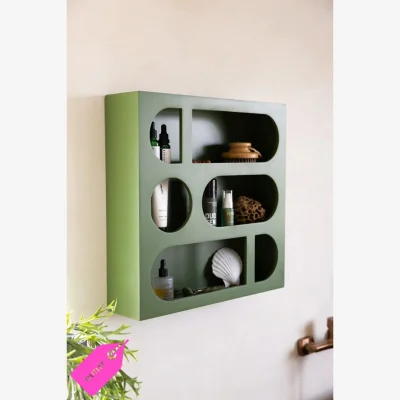 Rockett St George Alcove Wall Shelf in Cactus Green - SECONDS
