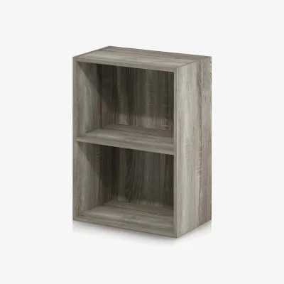 The Range WALPLUS Clean-Lined Open Display Bookcase 15.6in Wide x 21.2in High - French Oak