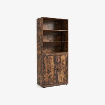 The Range Modern Freestanding Wooden Bookshelf Storage - Coffee