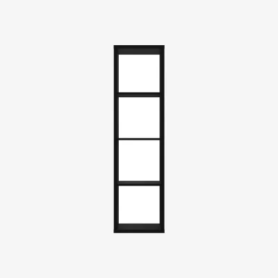 The Range Shanghai Matt Black 4-Shelf Slim Storage Unit - Black