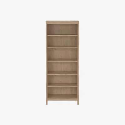 The Range Gossmere Hickory Oak Effect Tall Bookcase, 5 Open Shelves - Natural