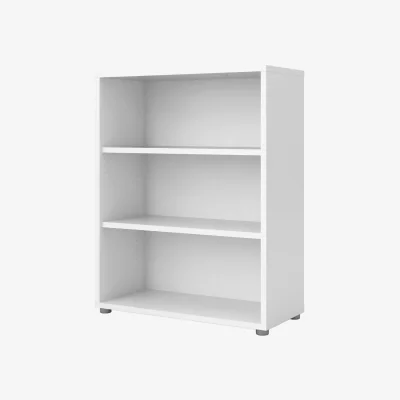 The Range Wyld Haus Dris Low White 2-Shelf Wooden Bookcase, Matt Finish - White
