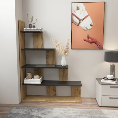 The Range Yankee Ladder Bookshelf - Oak and Black