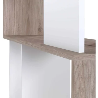 The Range Wyld Haus Taichung 5-Shelf Hickory Effect and White Bookcase - Natural and White