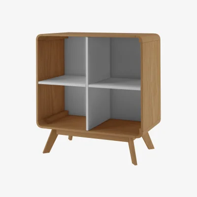 The Range Cassie Bookcase with 4 Units in Oak White