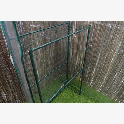 The Range Walk in Garden Greenhouse Green House with 4 Shelves - Green
