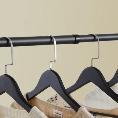 The Range Telescopic Floor Hanger with Shelves - Black