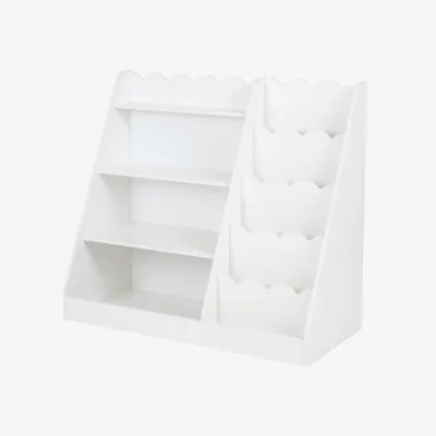 The Range Toddler Bookcase with Scalloped Shelve - White