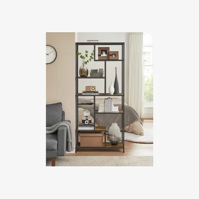 The Range VASAGLE 6-Tier Geometric Display Shelf Bookcase - Bronze