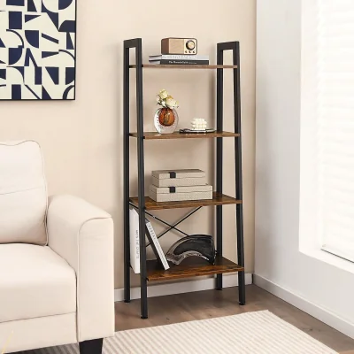 The Range 4-Tier Industrial Ladder Bookshelf