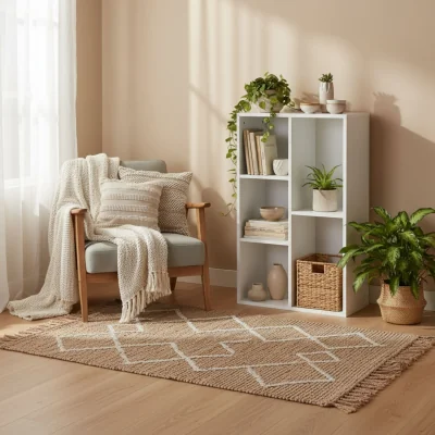 The Range Sovi Wood White 2-Tier Bookcase, 5 Open Compartments