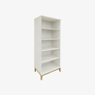 The Range Pelle Bookcase 4 shelves in WhiteWotan Oak - White/Wotan Oak