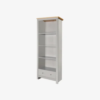 The Range Emerald Bookcase with 2 drawers in oak grey - Nature