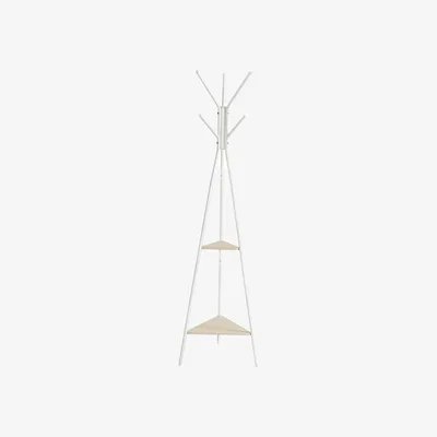 The Range VASAGLE Free Standing Hall Tree Rack with Shelves and Hooks - Brown