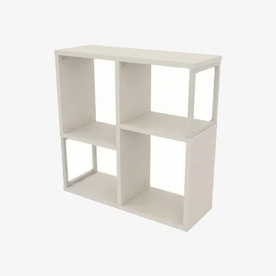 The Range Decortie Bolton Mini Bookcase With 2 Open Shelves And Metal Frame - Sandstone