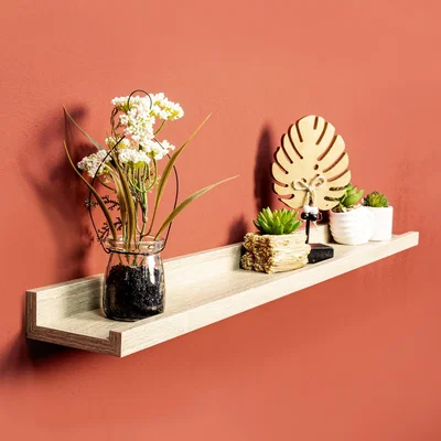 The Range Set of 2 Wall Mounted Floating Shelves - Oak
