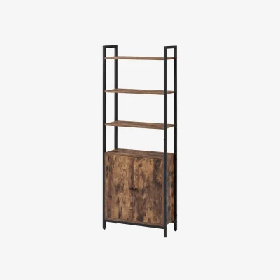The Range Bookshelf 6 Tier Adjustable Display Shelf90kg Bedroom Walnut Colour - Brown