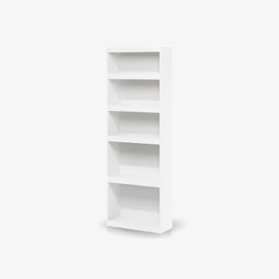 The Range WALPLUS 5-Tier Adjustable Bookcase 24.5in Wide x 71.1in High - White
