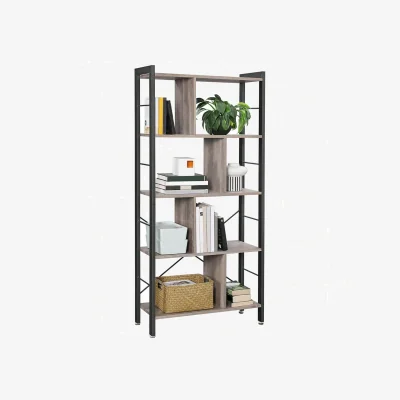 The Range VASAGLE Industrial Bookcase, 4-Level Shelf - Brown / 154.5cm