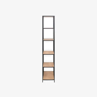 The Range Wyld Haus El Paso Tall Bookcase with Wild Oak-Effect Shelves - Natural