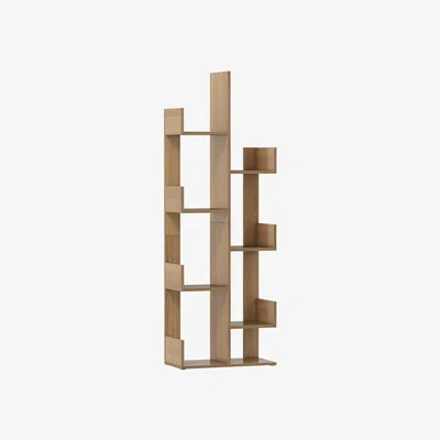 The Range Costway 8-Tier Tree Bookshelf Book Display Rack - Natural