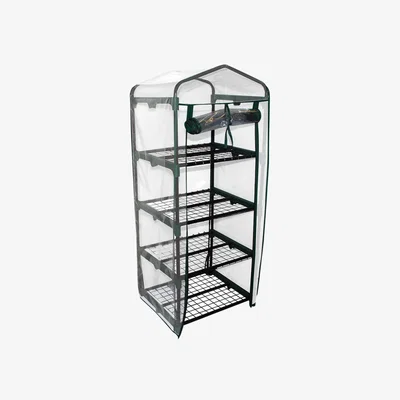 The Range 2 PACK Of Outdoor Garden Mini Greenhouse 141cm Tall With 4 Shelves - Green