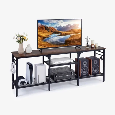 The Range Industrial Entertainment Center with Shelves