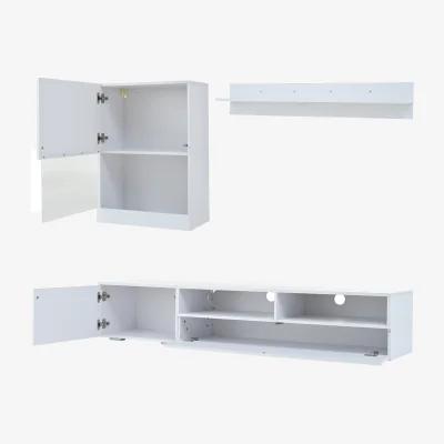 The Range 3 Piece Modern Entertainment Centre with Wall Shelf